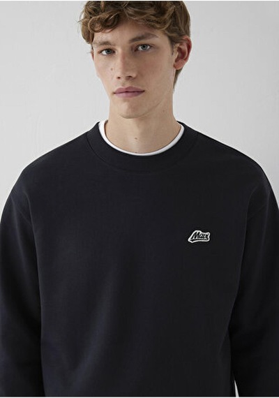 Mavi M0s10611-80022 Mavi Logo Sweatshırt Antrasit Erkek Sweatshirt