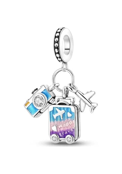 Valiz, Kamera Ve Uçak Sallantılı Charm Gümüş 41401624