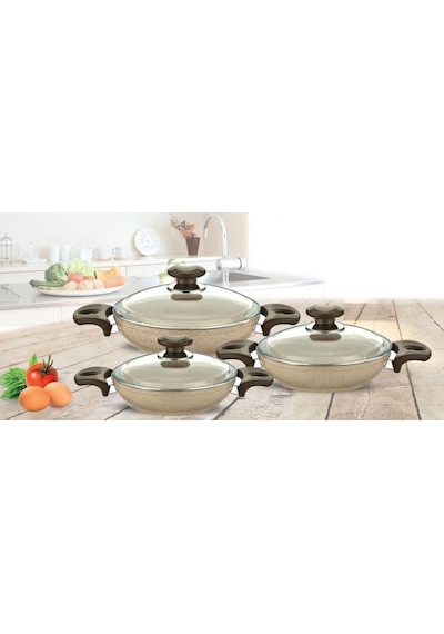 Gülsan Safran 6 Parça Granit Omlet Seti
