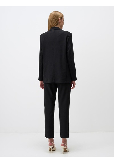 Jimmy Key Siyah Uzun Kollu Çizgili Şık Blazer Ceket 4ww010938900 Siyah