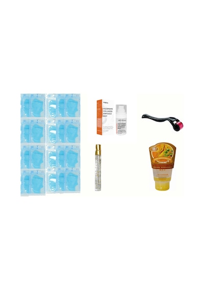 Shilibao High Prime Collagen Ampul Mist 50 ML + Altın Kolajen Serum 15 ML + Dermaroller + Peeling + Steril Pouch 20'li