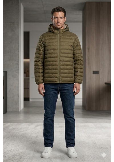Levi's Erkek Mont Şişme Regular Fit Haki Açık Haki