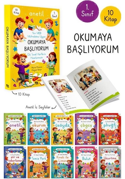 Okumaya Başlıyorum - Anetil 10 Kitap / Özgür Sinan
