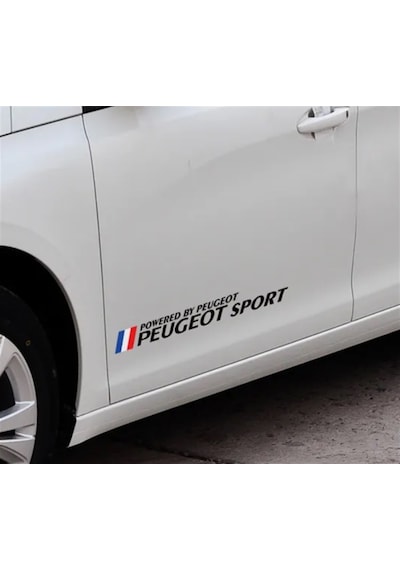Peugeot Sport Yazılı Yan Kap Sticker Etiket Modeli