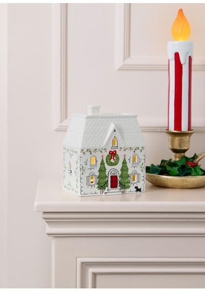 The Mia Dekoratif Led Işıklı Yılbaşı Evi 14x9x17 Cm 1 Adet