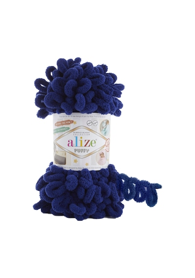 Alize Puffy El Örgü İpi (5 Li Paket) - 360-Gece Mavisi