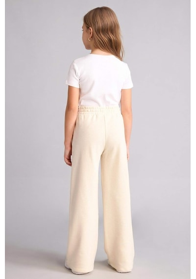 Defacto Kız Çocuk Wide Leg Eşofman Altı G0577a826sper117 Ekru-er117