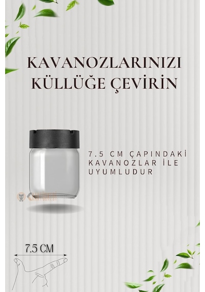 Kaktüskedi Yedek Küllük Kapağı 7.5 Cm Siyah, 7480000717821 Diğer