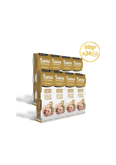 Sasu Klasik Ton Balığı Bütün Dilim 24 x 80 G