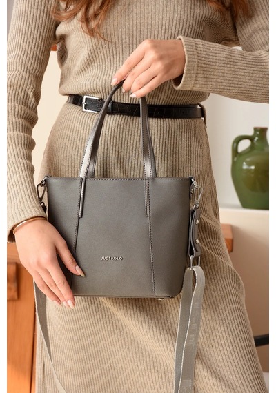Just Polo Kadın Yeni Sezon El Ve Omuz Çantası Ebat :boy: 24 En : 33 Cm 236046mh Gri