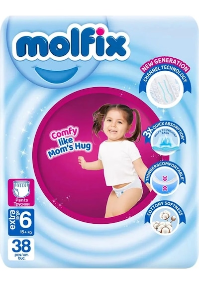 Molfix Külot Bez  6 Beden Jumbo Paket 5+ Kg 38 Adet