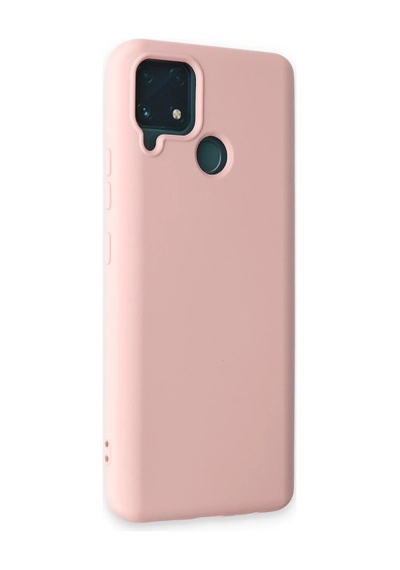 Realme C15 Kılıf Nano İçi Kadife Silikon - Pudra 0.2M-Çok Renkli