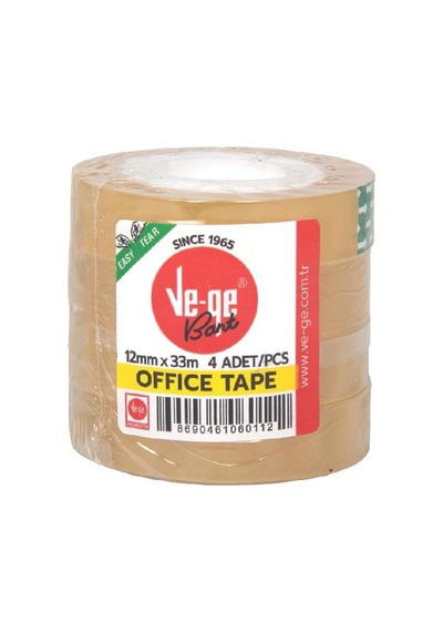 Vege Selefon Bant Office Tape 12x33 4 Lü Paket