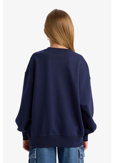 Defacto Kız Çocuk Oversize Geniş Kalıp Bisiklet Yaka Baskılı Sweatshirt E6755a825aunv241 Lacivert Defacto Kız Çocuk Oversize Geniş Kalıp Bisiklet Yaka Baskılı Sweatshirt E6755a825aunv241 Lacivert
