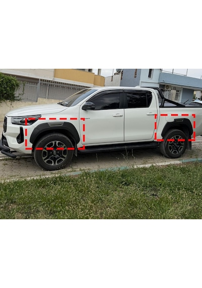 2015-2020 Toyota Hilux Çamurluk Dodik Kaplama Kabartma Seti İthal Ürün