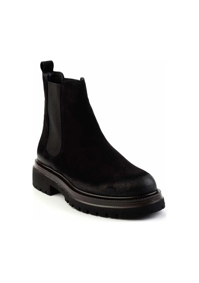 Bambi Siyah Leather Erkek Bot & Bootie E02304930102 Siyah