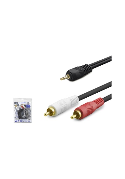 Hadron Hdx1058 Aux3.5 M To 2rca M Kablo 2lıne Gold 1.5m Siyah