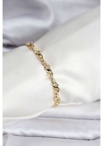 14k Gold Renk Kaplama Zincir Model Cm Kadın Bileklik Altın