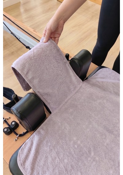 Kaymaz Silikon Tabanlı, Reformer Pilates Havlusu, Ter Emici Bambu Pilates Mat Havlu-lila Lıla