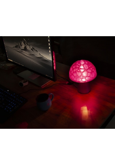 Mantar Gece Lambası - Magenta
