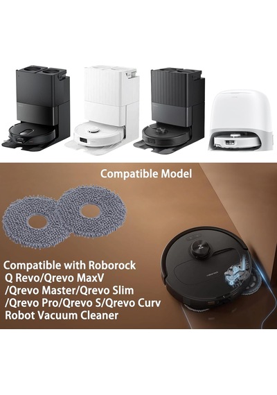 8 Adet Paspas Pedi Paspas Bezi Silme Aksesuarları Roborock Q Revo/qrevo Maxv/qrevo Master/qrevo Tek Renk
