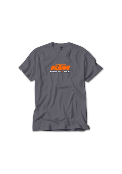 KTM Ready To Race Text Gri Tişört