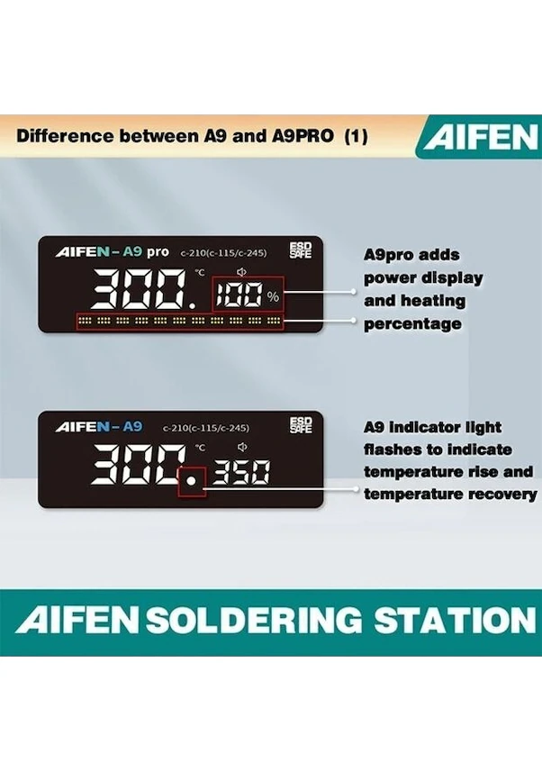 Aifen A9 Pro Lehim Istasyonu C210 Kol, 3 Uç