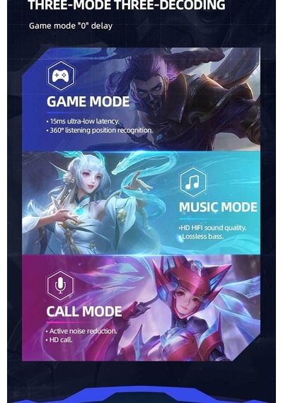 Bluetooth Oyucu Kulaklığı G20 Son Sürüm Düşük Gecikmeli Siyah Gaming Kulaklık