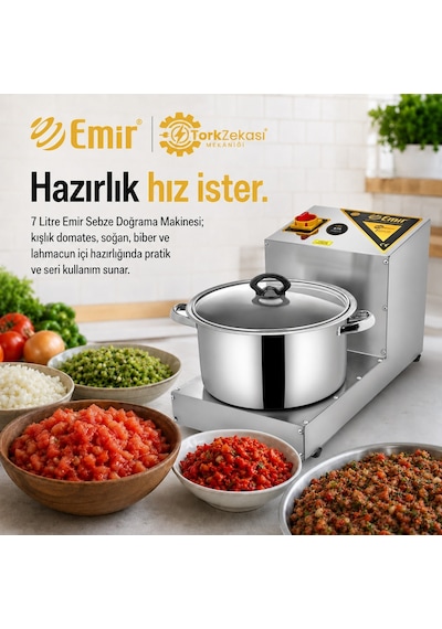 Gold Soğan Doğrama Makinesi Makinası Lahmacun 7 L