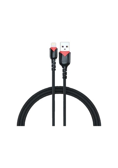 Syrox C93 2.0 Mah İph 1 Mt Gül Desenli Kablo Araç Şarjı, Siyah
