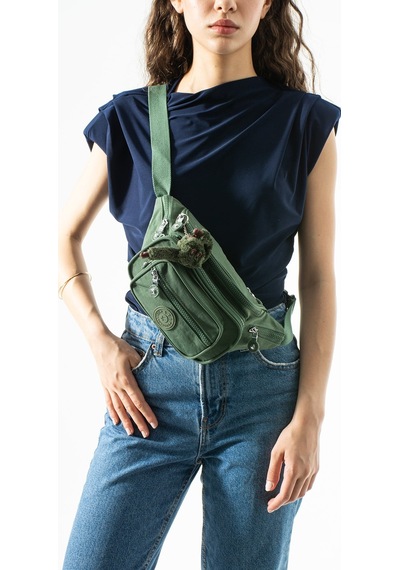 571 Collections Unisex Çok Cepli, Su Geçirmez, Çapraz Askılı Bel Çantası Freebag Yeşil Model: 571-7j
