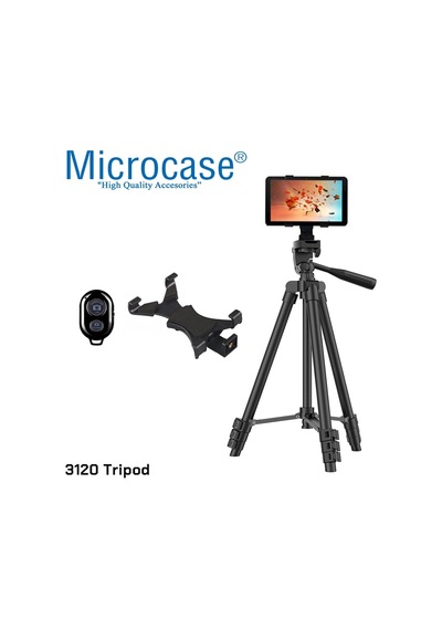 3120a 3 Ayak Kamera Tripodu 102 Cm+döner Başlık Tablet Tutucu+bluetooth Kumanda - Al2920 Standart