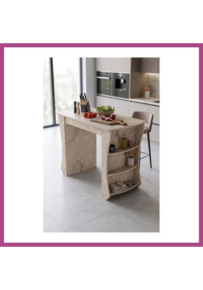 Gees Global Mutfak Masası Mutfak Adası Ada Masa Bar Masası Kahvaltı Masası Raflı Çok Amaçlı Dolap Modern Masa 120x60 Cm 9835 Traverten Gbzs Gees Global Mutfak Masası Mutfak Adası Ada Masa Bar Masası Kahvaltı Masası Raflı Çok Amaçlı Dolap Modern Masa 120x60 Cm 9835 Traverten Gbzs