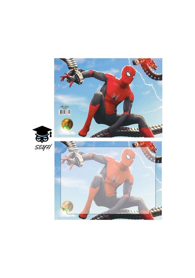10 Adet Karne Kılıfı 24x33 Cm Spider-man Desenli Yüksek Gramaj Kartona Baskılı