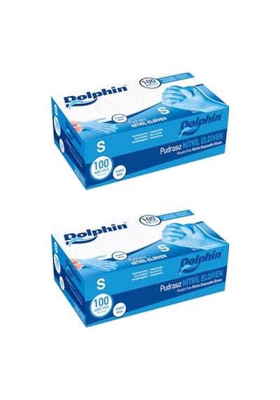 Pudrasız Nitril Eldiven, Mavi, S Beden, 100'lü Paket, 2 Adet Diğer