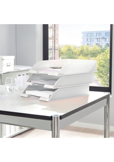 Leitz Wow A4 Evrak Rafı, Metalik Beyaz, 52263001 1