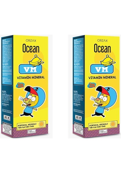 Ocean Vm Vitamin Mineral Portakal Aromalı Şurup 2 x 150 ML