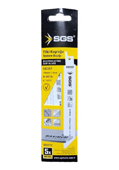 5pcs Tilki Kuyruğu - Testere Bıçağı Metal 150mm/1.4mm 5705