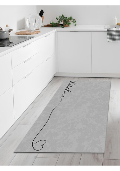 Makinede Yıkanabilir Kaymaz Taban Leke Tutmaz Dijital Baskı Mutfak Halısı 0861m 001