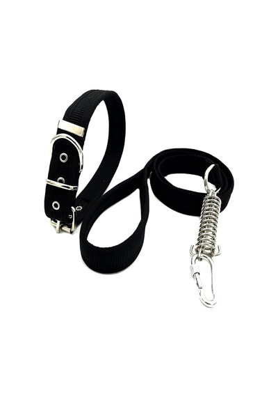 Köpek Tasması Ve Köpek Gezdirme Seti M, Siyah