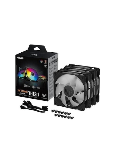 Asus Tuf Tr120 Argb 120mm Siyah Kasa Fanı 3-lü Paket