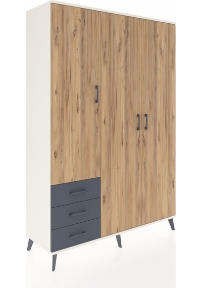 Hyperion Dolap 6 Raflı 3 Çekmeceli Tek Askılı 132x44x195 Aytaşı-çam/antrasit Atlas Çam/antrasıt Hyperion Dolap 6 Raflı 3 Çekmeceli Tek Askılı 132x44x195 Aytaşı-çam/antrasit Atlas Çam/antrasıt