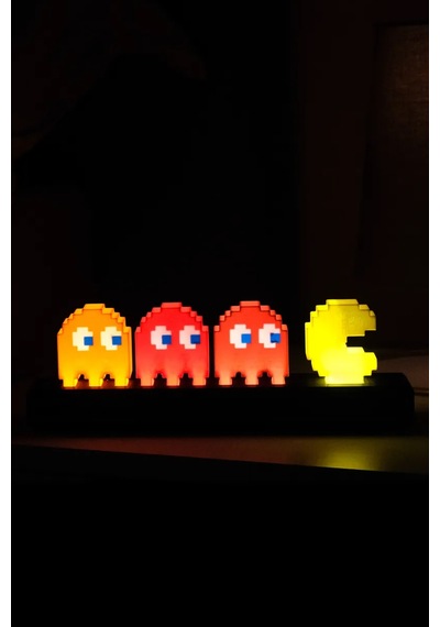 Neon Led Dekoratif Aydınlatma Gri Pac Man Tasarımı, Şık Ve Modern Atmosfer Yaratır Çok Renkli