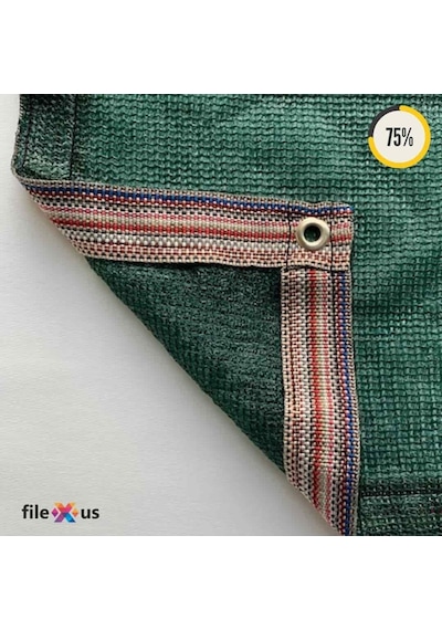 %75'Lik Örgü Tel-Tel Çit Filesi-Koyu Yeşil |Güçlendirilmiş Kenar