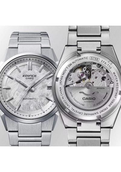 Casio Efk-110d-7adr Otomatik Çelik Gri Safir 10 Atm 38 Mm Erkek Kol Saati