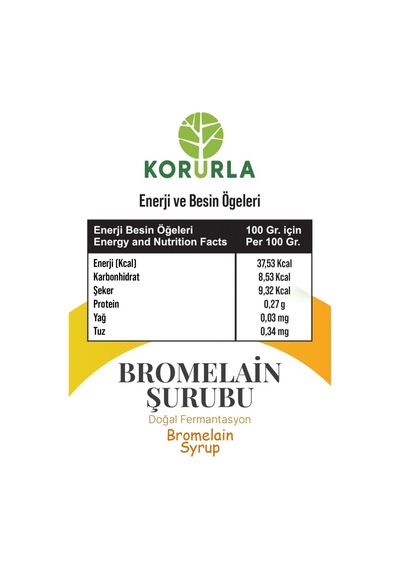 Bromelain Ananas İçeren Detox Şurubu 250 Ml