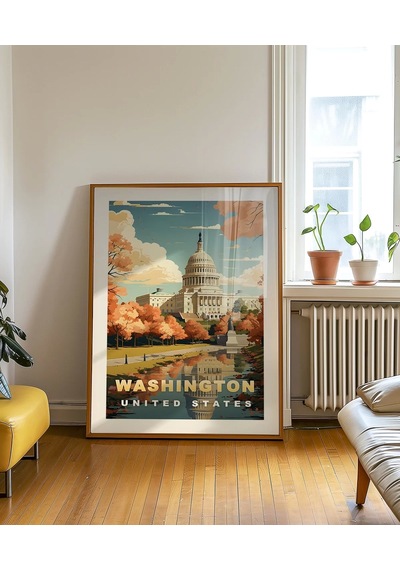 Çerçevesiz Poster Washington D.c. Capitol Sanatsal