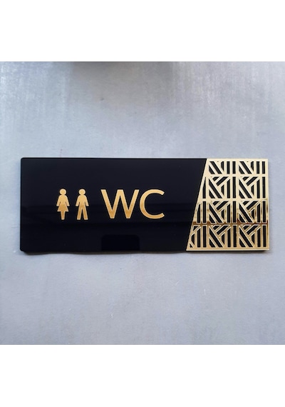 Luxury Black Seri Wc Yönlendirme Levhası Luxury Black Seri Wc Yönlendirme Levhası