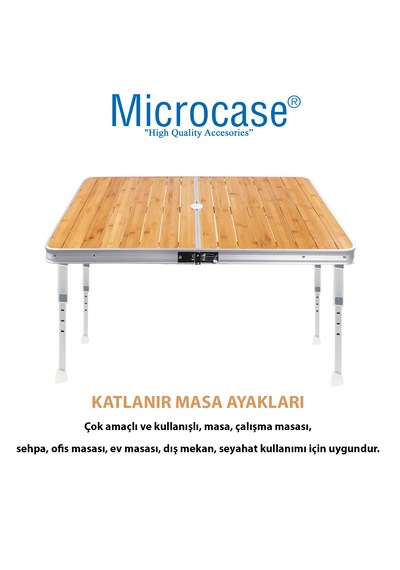 Microcase Metal Katlanabilir Yükseklik Ayarlı Masa Ve Sehpa Ayak Takımı 4 Adet Al5059 Beyaz