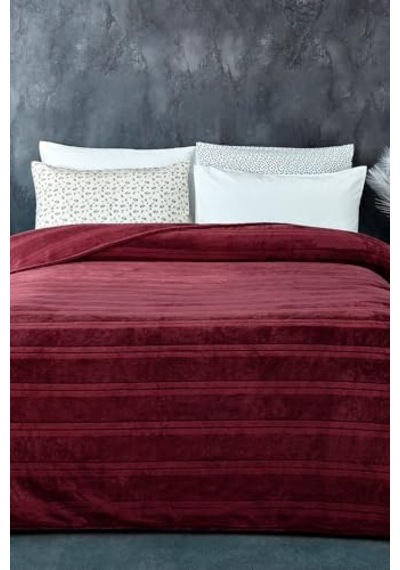 Tek Kişilik Battaniye 150x230 Cm Kırmızı Çok Renkli